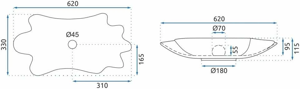 Kriauklė stalviršio REA Sea Baltas AUKSAS+ Kamštienos Click-Clack