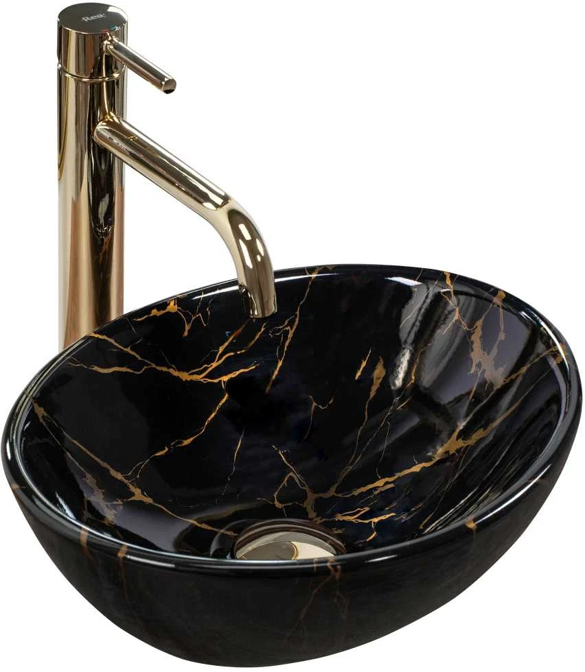 PASTATOMAS PRAUSTUVAS "REA SOFIA MINI Juodas MARBLE SHINY" JUODA