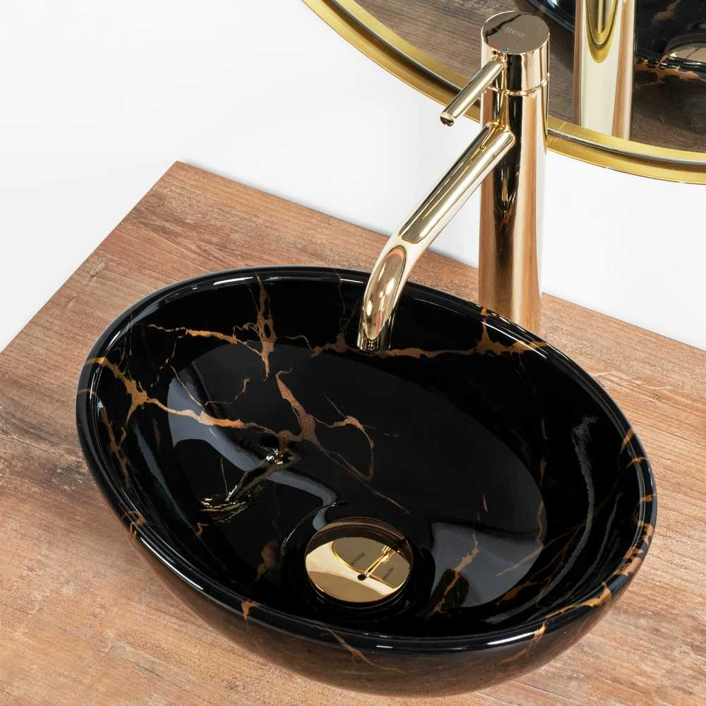 PASTATOMAS PRAUSTUVAS "REA SOFIA MINI Juodas MARBLE SHINY" JUODA