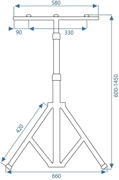 Lubinis šviestuvas Toolight Konstrukcijos LED halogenas ant 2x20W RSL001-20N stovo