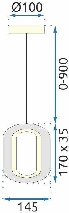 Lubinis šviestuvas Toolight Krištolinis Pakabinamas Šviestuvas LED G114-1CP Złota