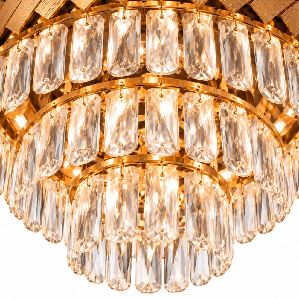 Lubinis šviestuvas Toolight Krištolinis Pakabinamas Šviestuvas APP1942-3CP 50cm Gold