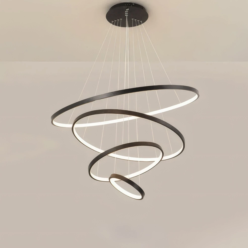 Lubinis šviestuvas Toolight Lampa Wisząca Lhj014-cp4 Juodas