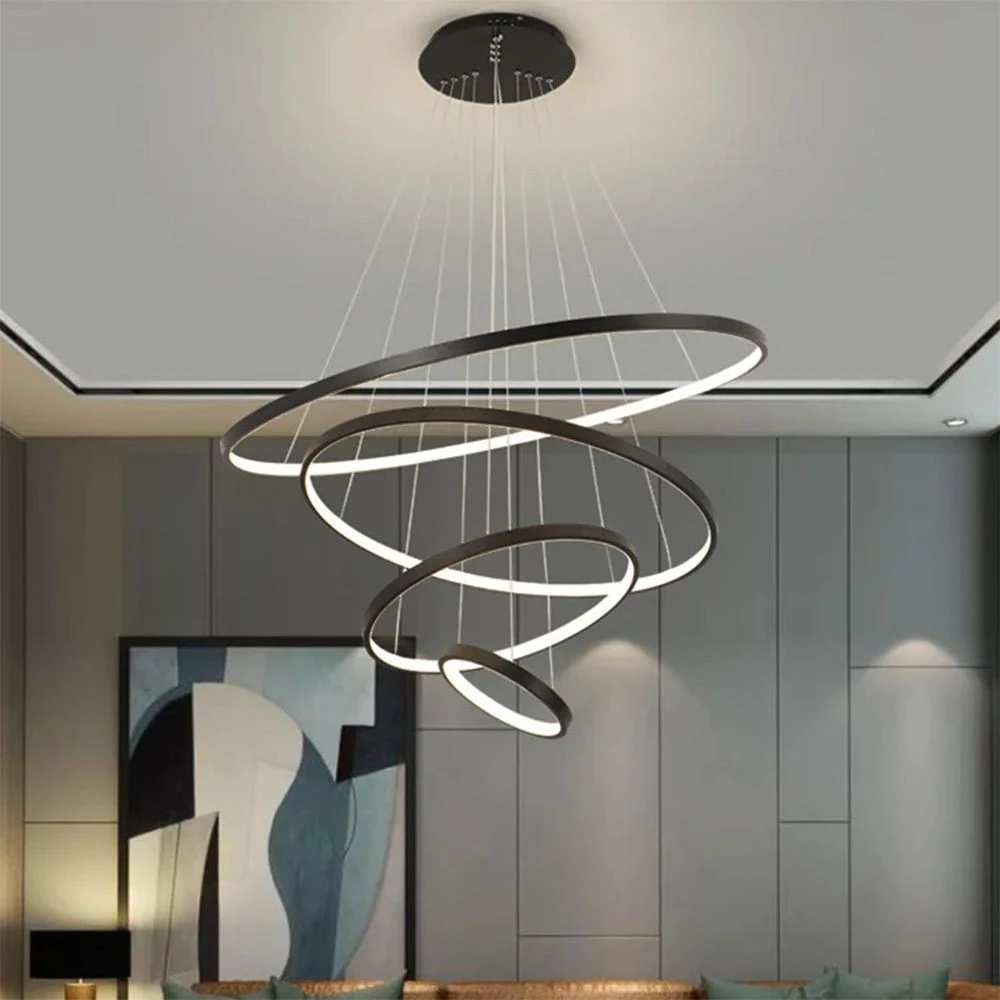 Lubinis šviestuvas Toolight Lampa Wisząca Lhj014-cp4 Juodas