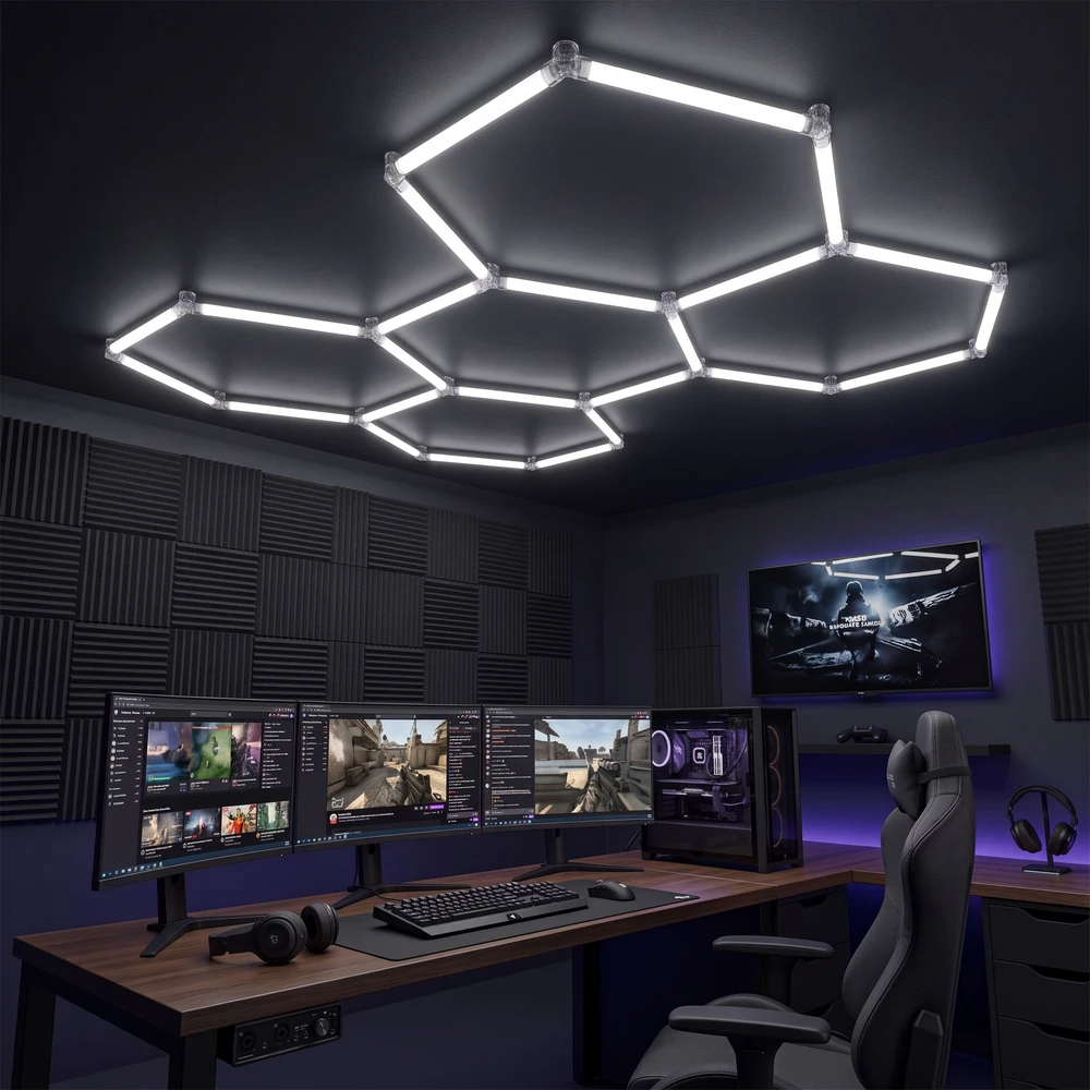 Lubinis šviestuvas Toolight Led Šviestuvas Hexagon Jnh051-h Baltas