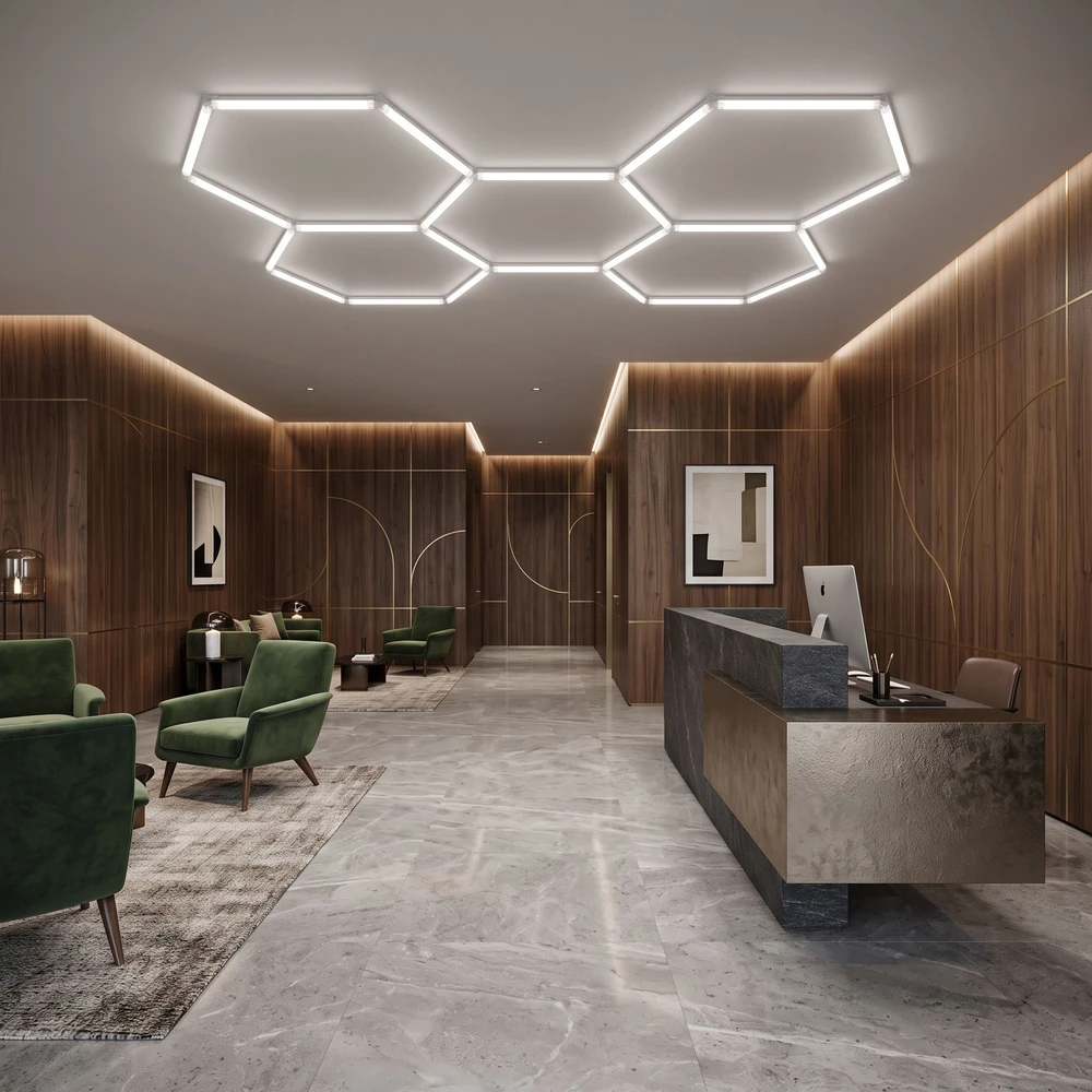 Lubinis šviestuvas Toolight Led Šviestuvas Hexagon Jnh051-h Baltas