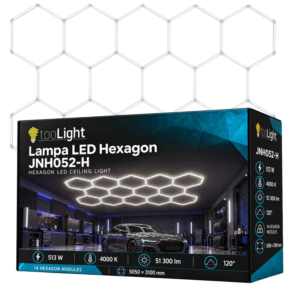 Lubinis šviestuvas Toolight Led Šviestuvas Hexagon Jnh052-h Baltas