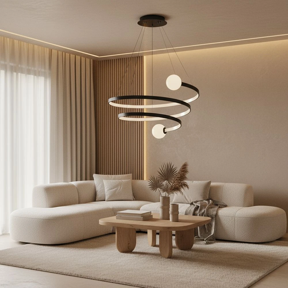 Lubinis šviestuvas Toolight Lhj029-cp Juodas Pakabinamas Šviestuvas