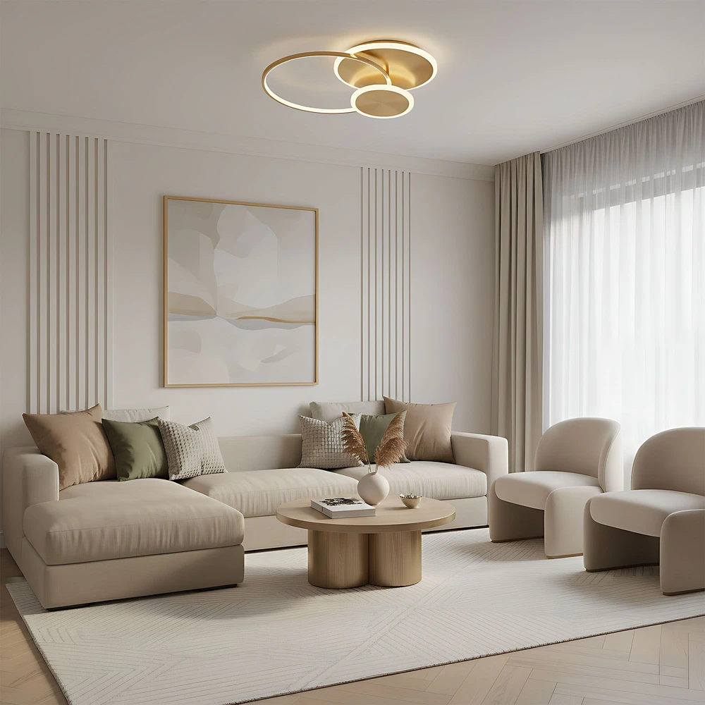 Lubinis šviestuvas Toolight Lubų Šviestuvas App1711-c Gold Led