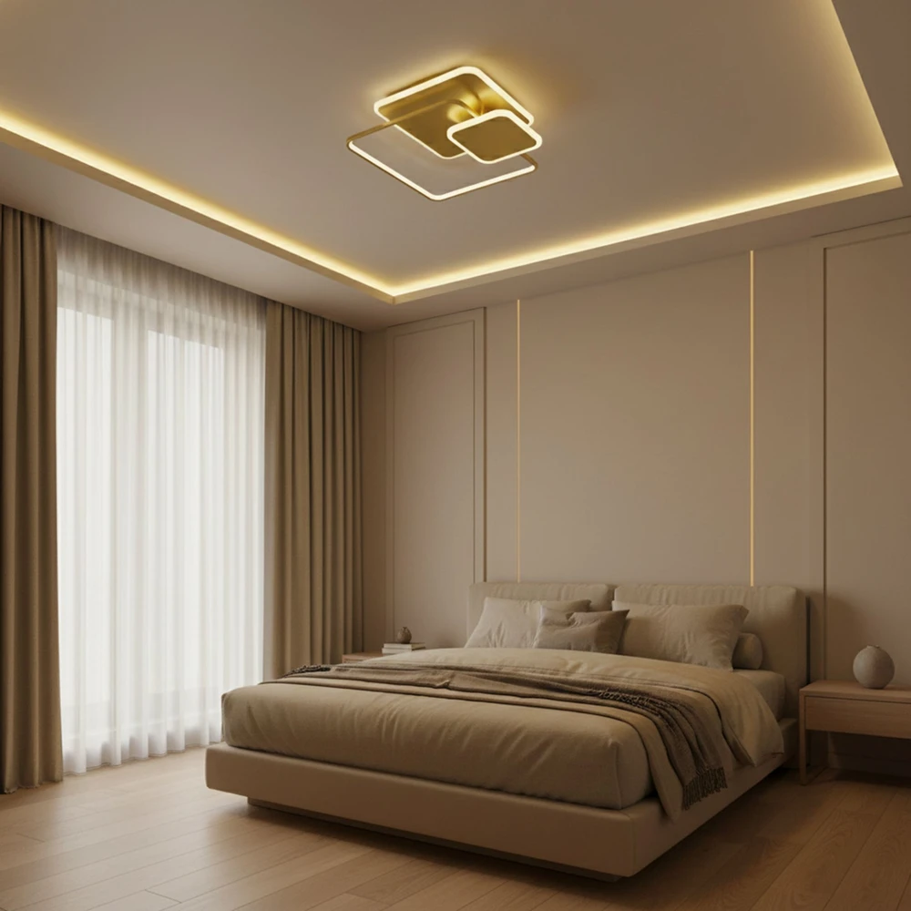 Lubinis šviestuvas Toolight Lubų šviestuvas APP1713-C GOLD LED