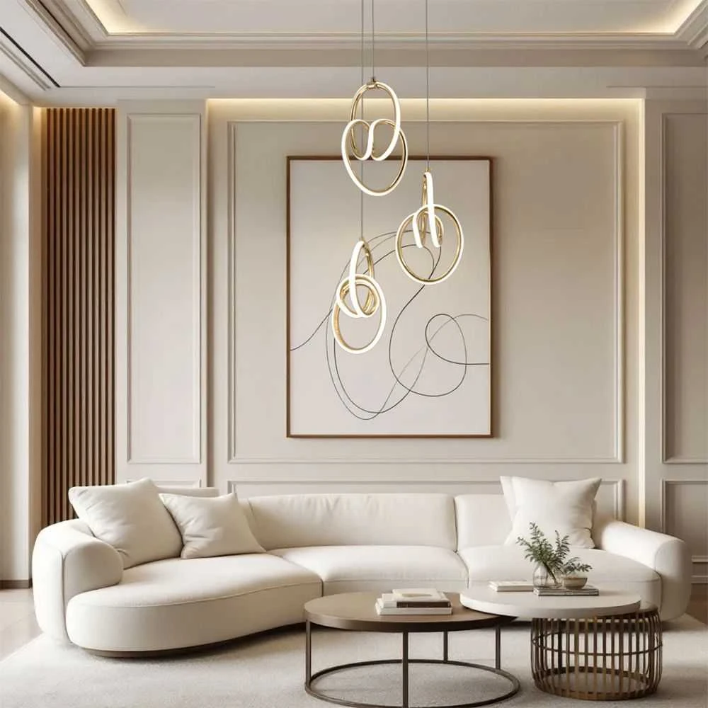Lubinis šviestuvas Toolight Pakabinamas LED šviestuvas G082-3CPR Gold