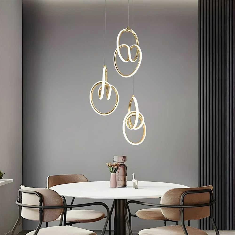 Lubinis šviestuvas Toolight Pakabinamas LED šviestuvas G082-3CPR Gold