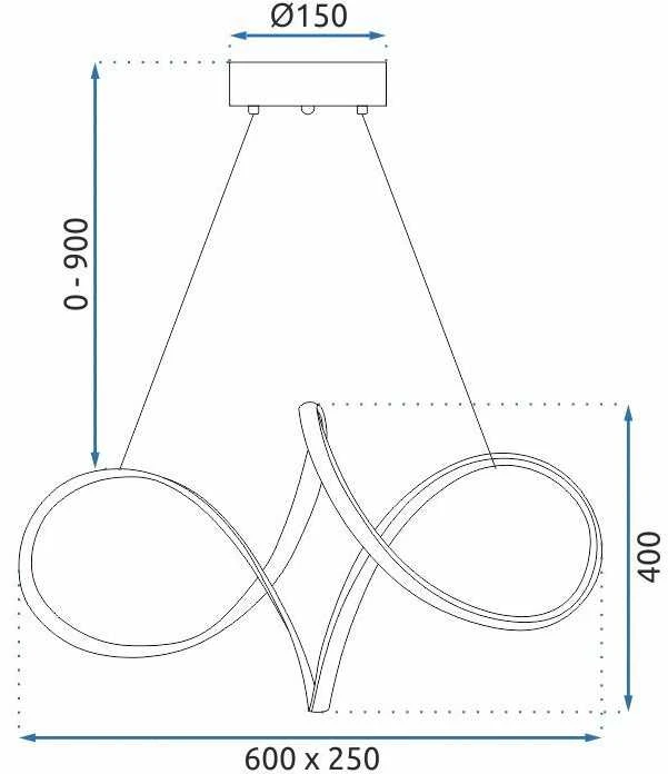 Lubinis šviestuvas Toolight Pakabinamas LED šviestuvas G081-1CP GOLD