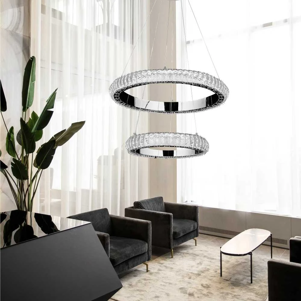 Lubinis šviestuvas Toolight Šviestuvas LED G044-2CP CHROME
