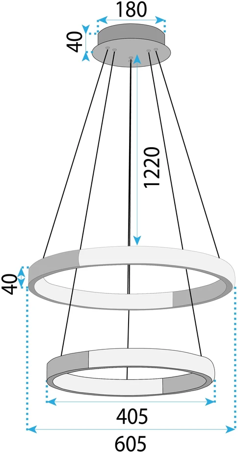 Lubinis šviestuvas Toolight Šviestuvas Led Lhj044-cp2 Gold