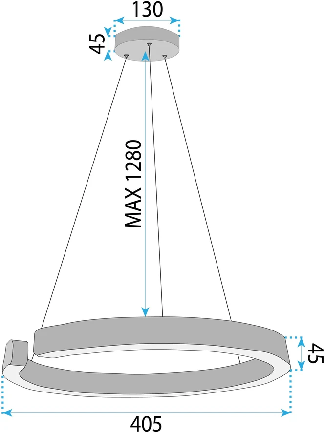 Lubinis šviestuvas Toolight Šviestuvas Led Lhj052-cp1 C Gold