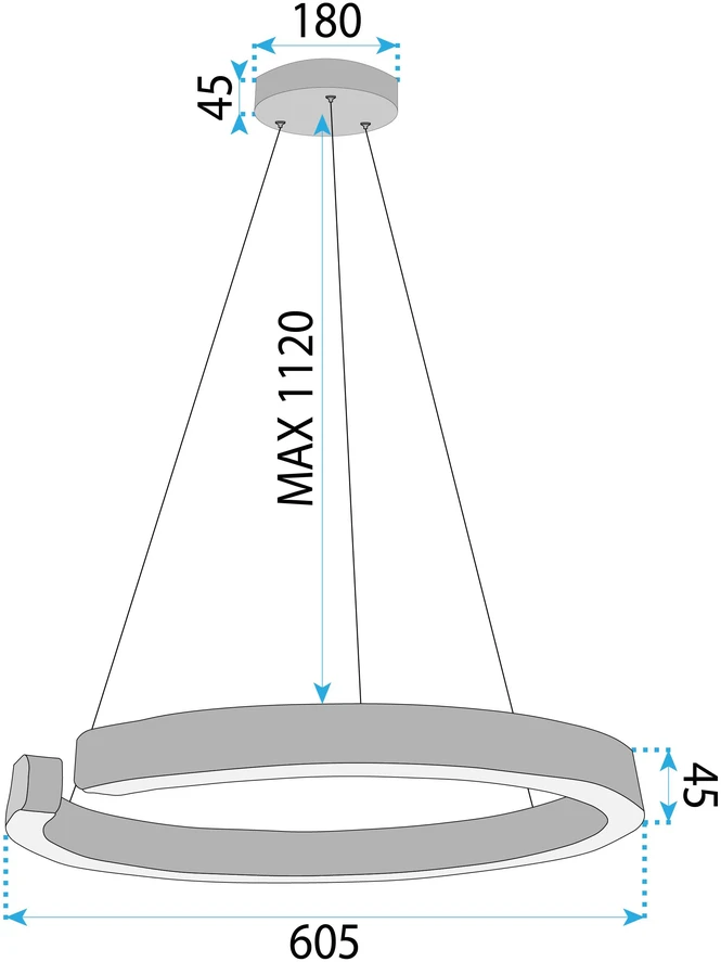 Lubinis šviestuvas Toolight Šviestuvas Led Lhj053-cp1 C Gold