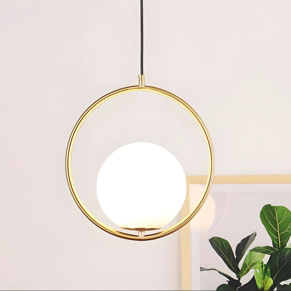 Lubinis šviestuvas Toolight Šviestuvas lubinis stiklo rutulys Baltas/Gold G109-1W Gold