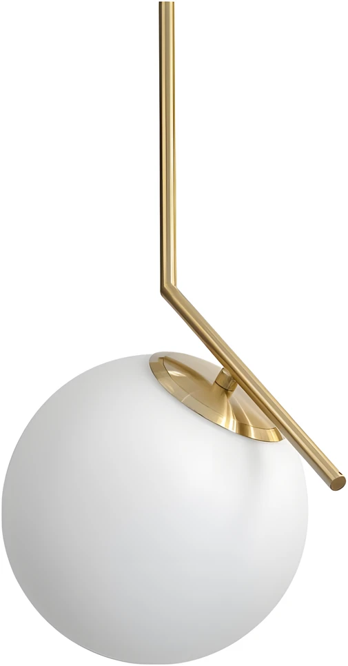 Lubinis šviestuvas Toolight Šviestuvas lubinis stiklo rutulys Baltas/Gold G106-1W Gold Baltas