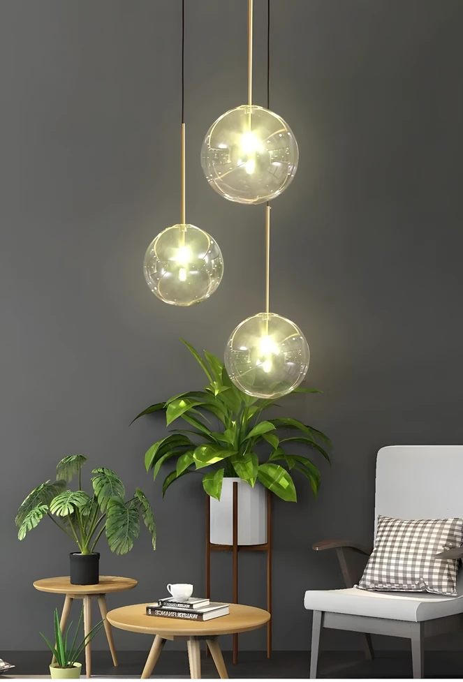 Lubinis šviestuvas Toolight Šviestuvas lubinis stiklo rutuliai 15cm APP1680-1CP
