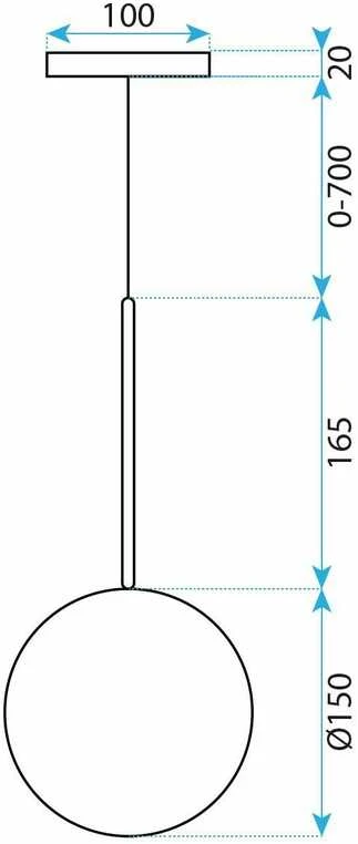Lubinis šviestuvas Toolight Šviestuvas lubinis stiklo rutuliai 15cm APP1682-1CP