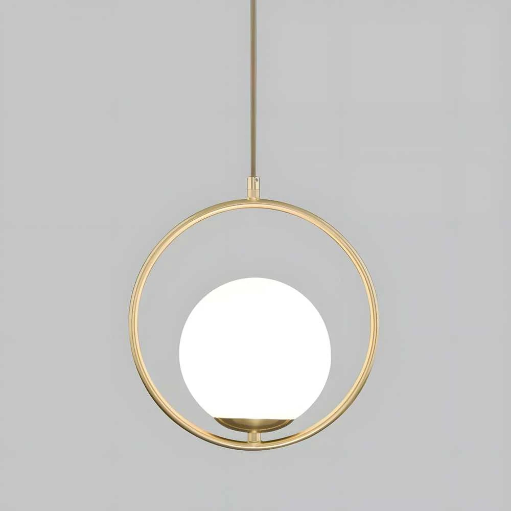 Lubinis šviestuvas Toolight Šviestuvas lubinis stiklo rutulys Baltas/Gold G109-1W Gold