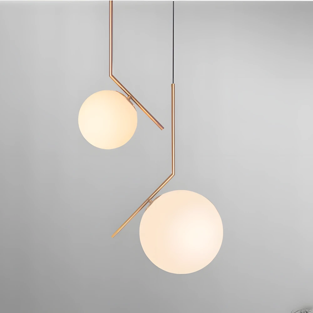 Lubinis šviestuvas Toolight Šviestuvas lubinis stiklo rutulys Baltas/Gold G106-1W Gold Baltas