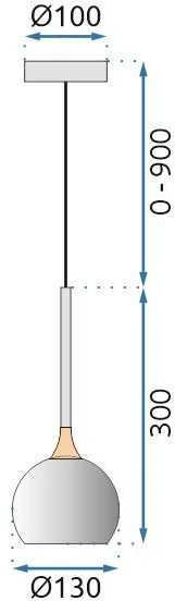 Lubinis šviestuvas Toolight Šviestuvas lubinis LED G087-1CP Juodas CHROME
