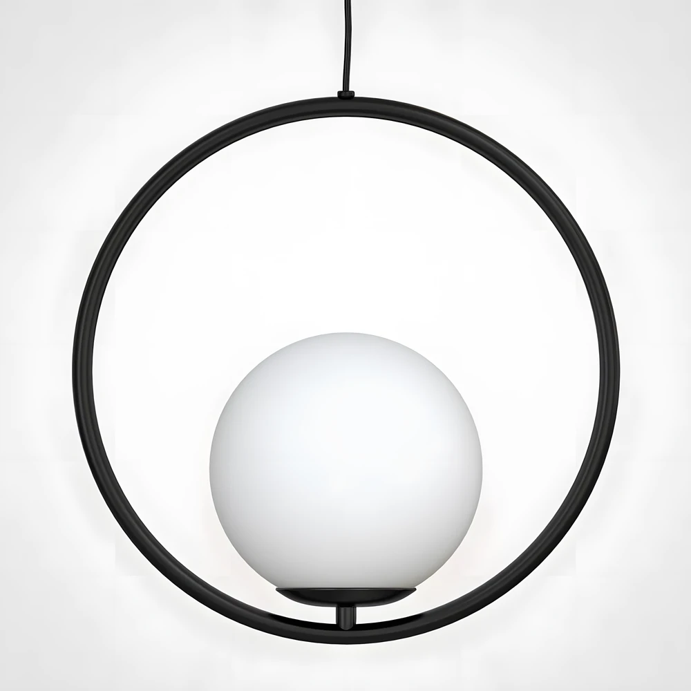 Lubinis šviestuvas Toolight Šviestuvas lubinis stiklo rutulys G110-1W Juodas Baltas