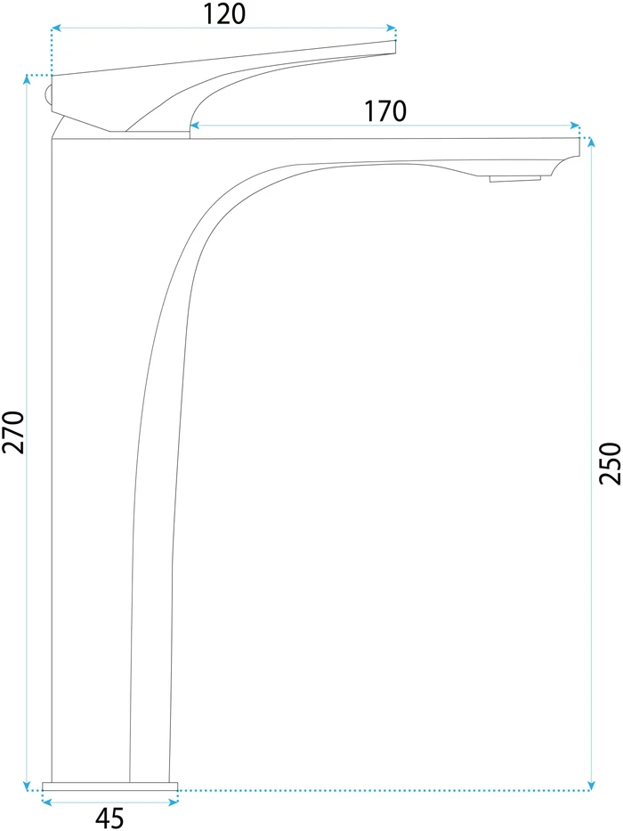 Maišytuvas Praustuvui Premium Rea Joe Copper High