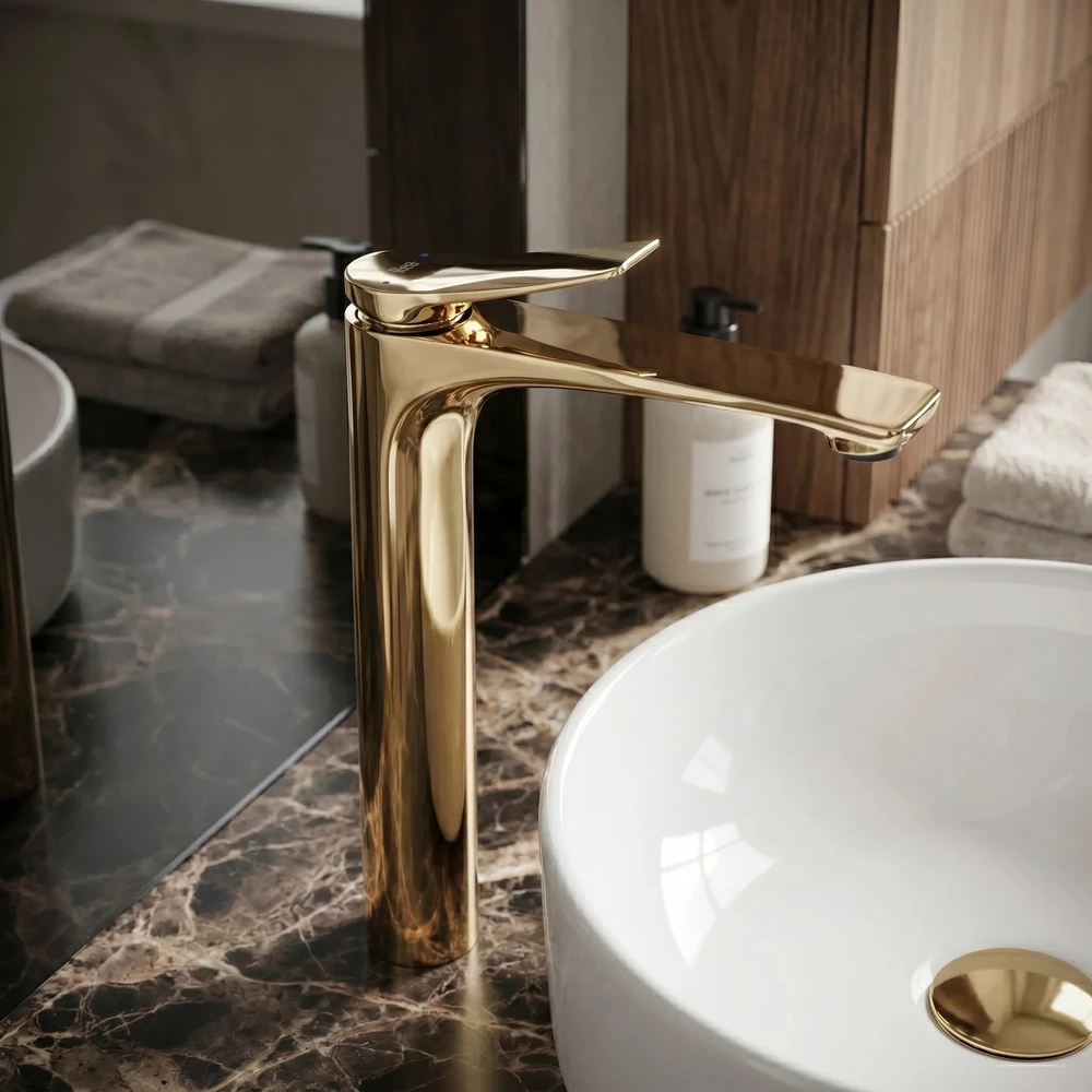 Maišytuvas praustuvui PREMIUM Rea Vision Gold High