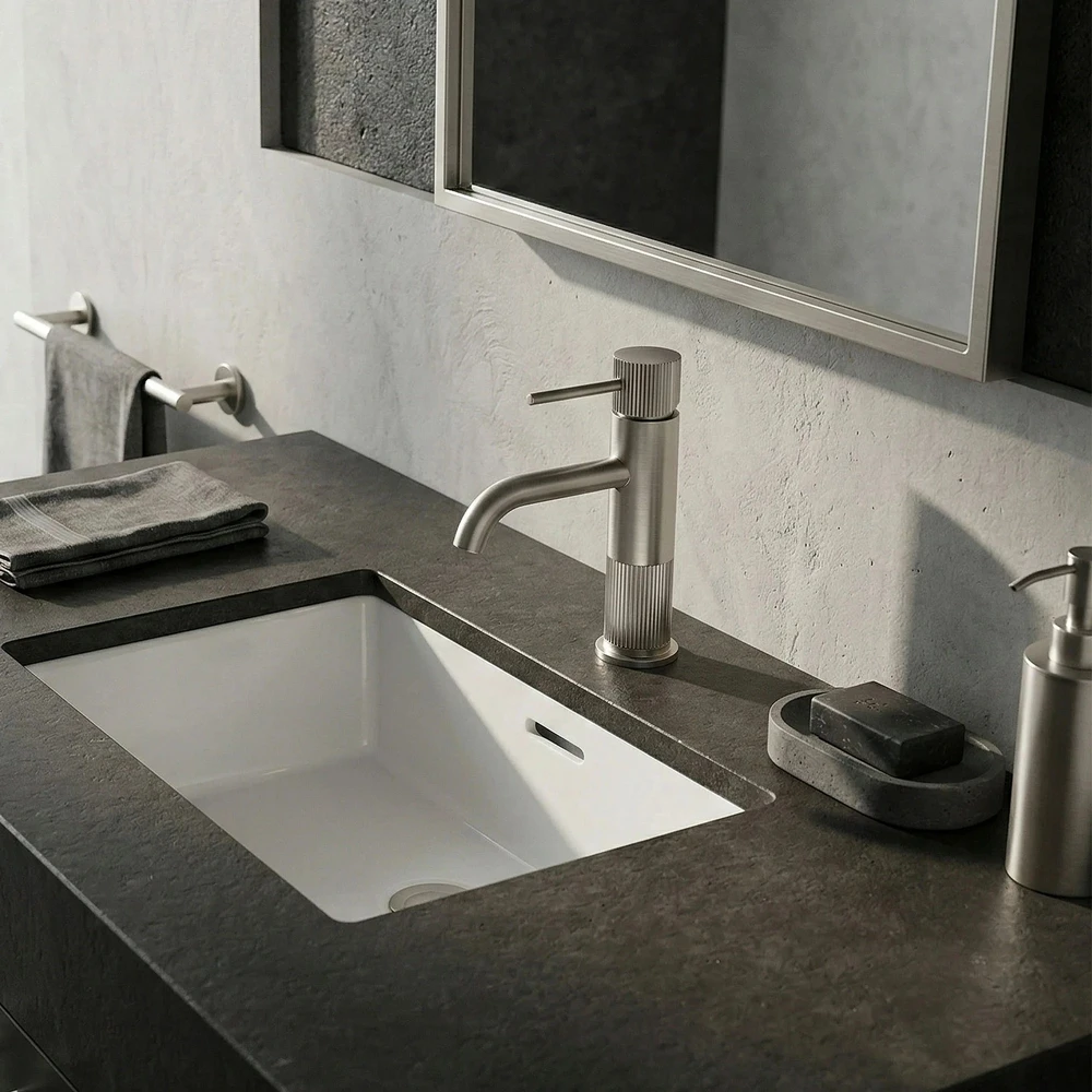 Maišytuvas Vonios Kambario Rea Lungo Stripe Nickel Low
