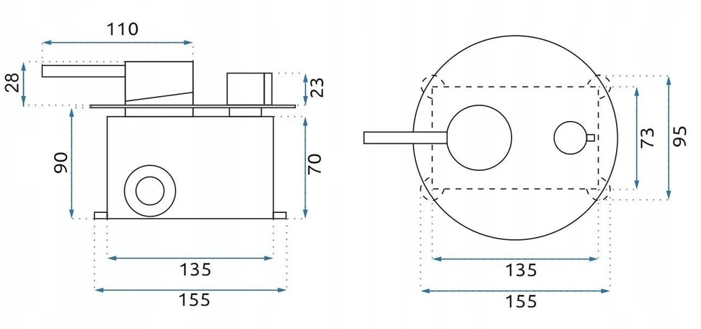 Maišytuvas vonios Rea Lungo Copper + Box