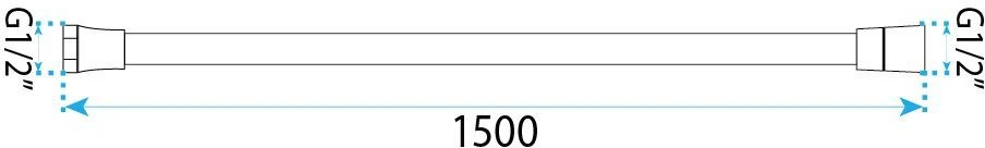 Nesisukanti dušo žarna Rea Copper 150 cm