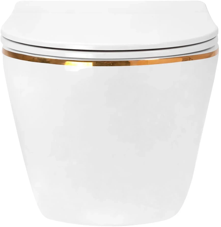 Pakabinamas Klozetas Rea Carlo Mini Tornado Nf Gold Edge