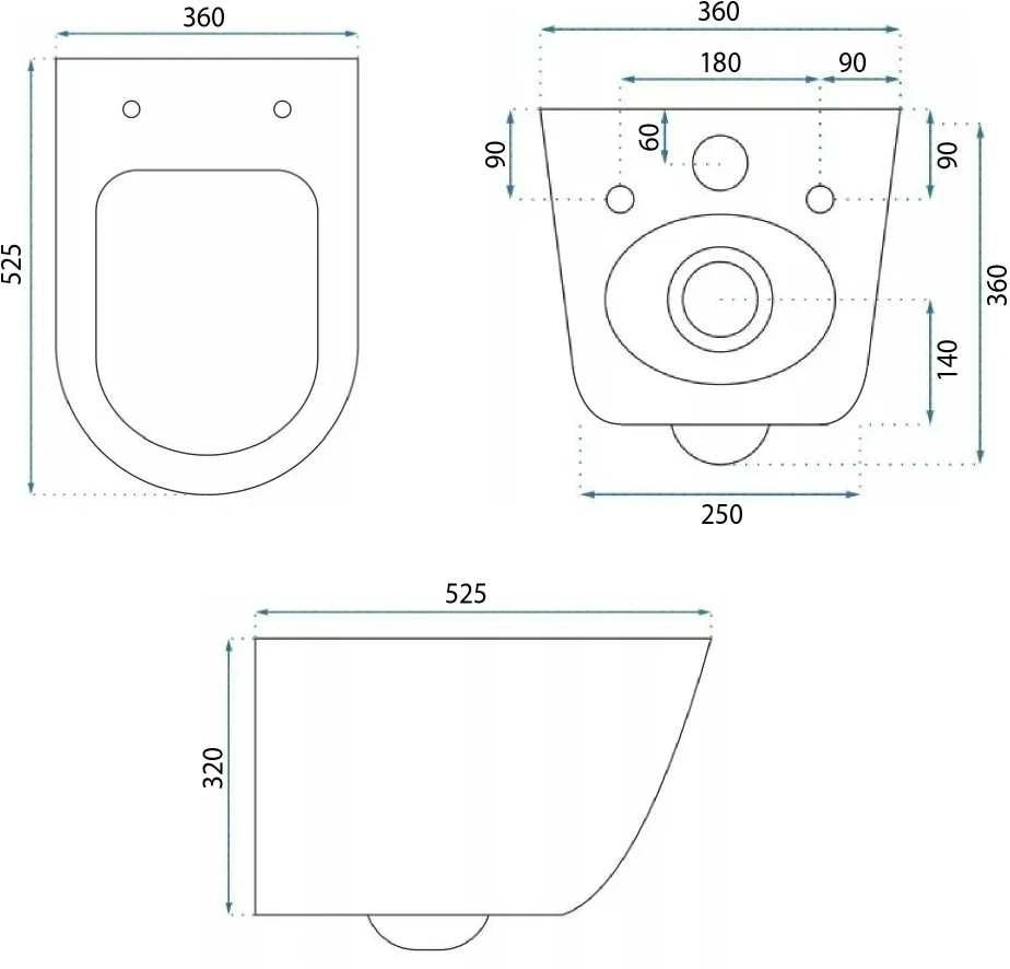 PAKABINAMAS KLOZETAS REA Eddy Tornado Rimless Flat N