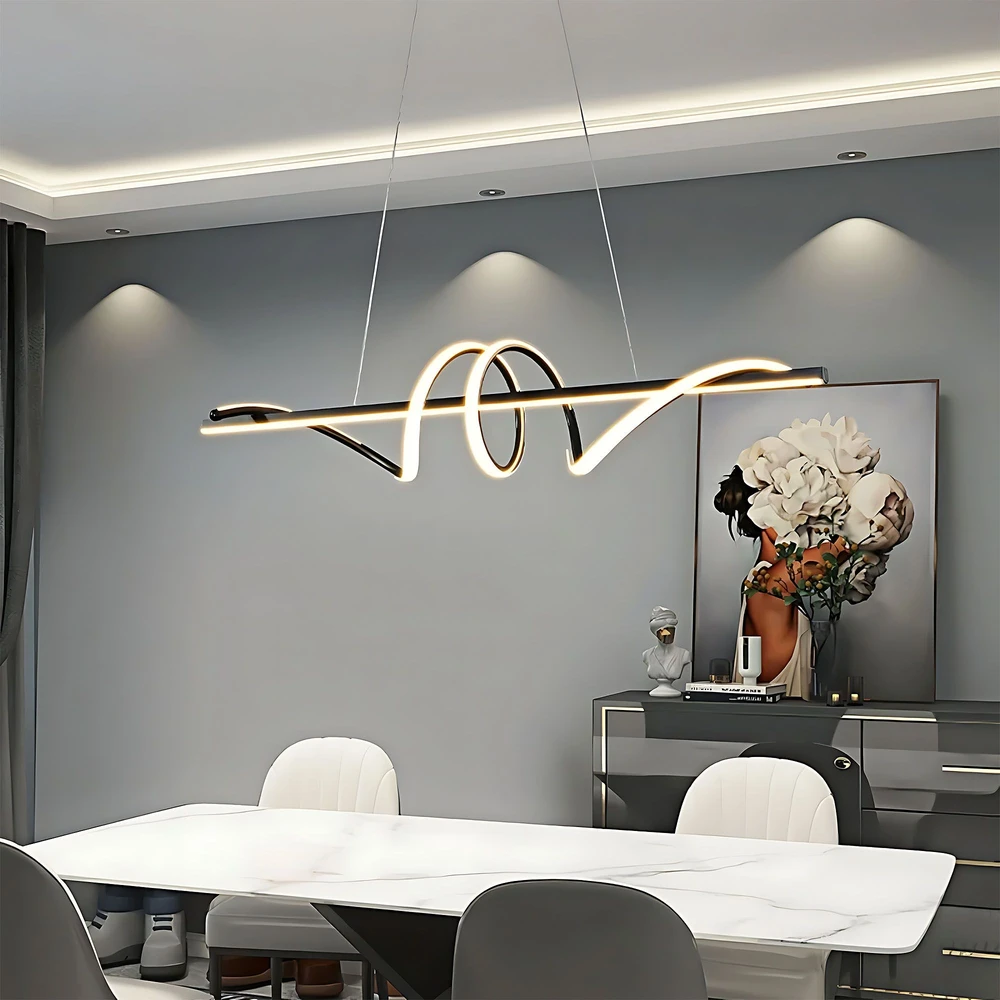 Pakabinamas šviestuvas Toolight Lampa wisząca LHJ023-CP 120 cm Juodas
