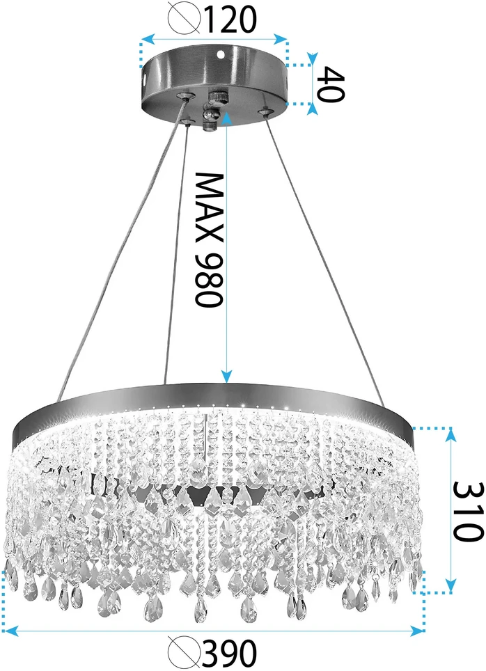 Pakabinamas šviestuvas Toolight LED šviestuvas APP1730-1CP GOLD