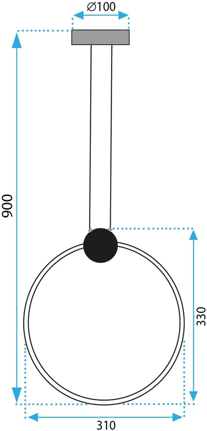 Pakabinamas šviestuvas Toolight Lubų šviestuvas LED APP1394-CP OLD GOLD 30cm