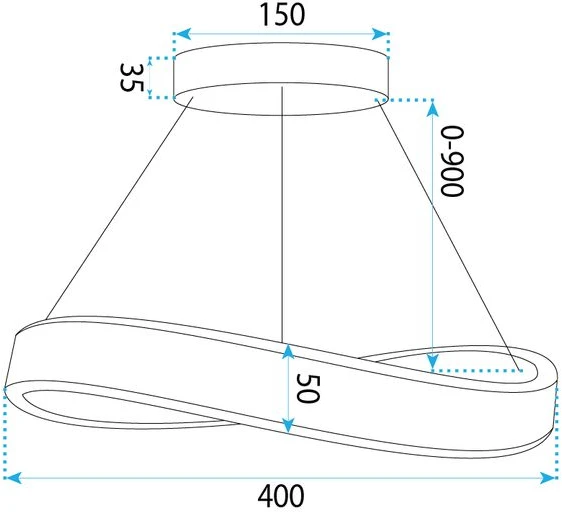 Pakabinamas šviestuvas Toolight PAKABINAMAS LUBŲ ŠVIESTUVAS SWE064-CP 40cm GOLD