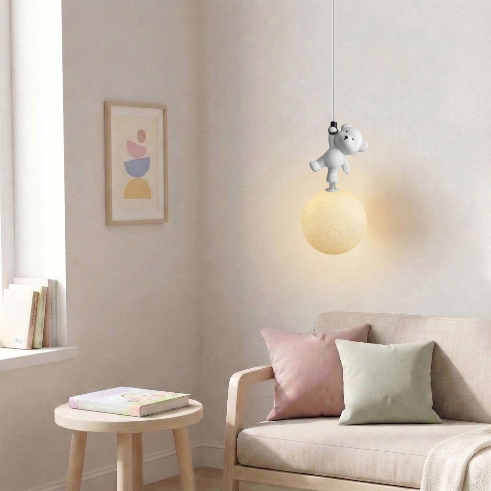 Pakabinamas šviestuvas Toolight PAKABINAMAS LUBINIS ŠVIESTUVAS MEŠKIS STOVINTIS ANT MĖNULIO G166-1CP