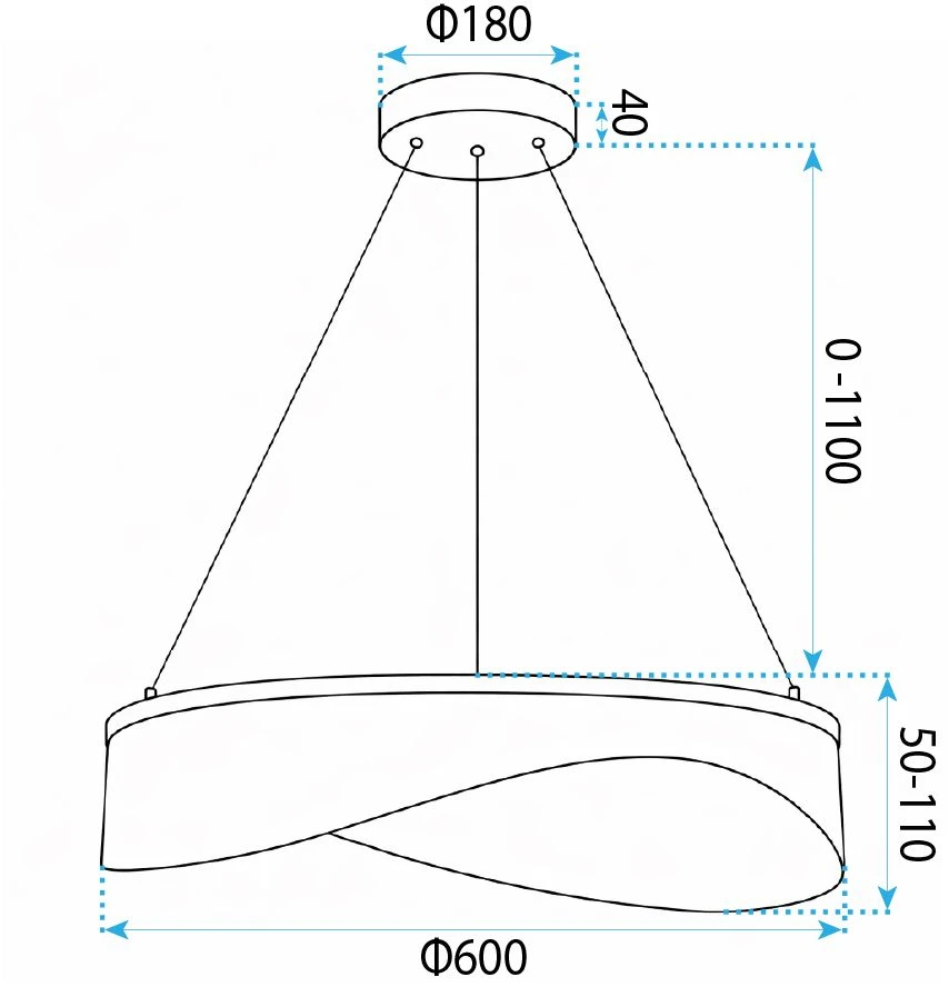 Pakabinamas šviestuvas Toolight PAKABINAMAS LUBŲ ŠVIESTUVAS G145-CP 60 GOLD