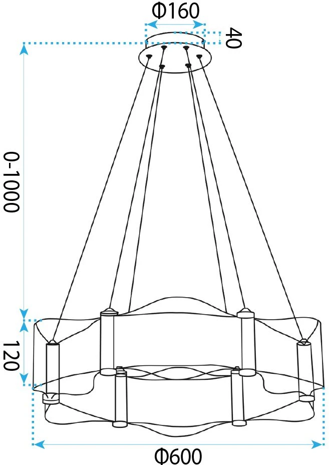 Pakabinamas šviestuvas Toolight PAKABINAMAS LUBŲ ŠVIESTUVAS G151-CP GOLD