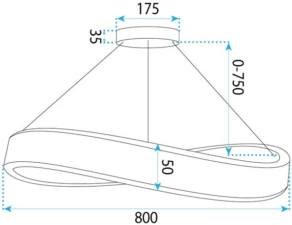 Pakabinamas šviestuvas Toolight PAKABINAMAS LUBŲ ŠVIESTUVAS SWE068-CP 80cm GOLD