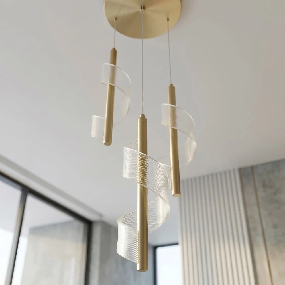 Pakabinamas šviestuvas Toolight PAKABINAMAS LUBINIS LED ŠVIESTUVAS G178-3CP GOLD