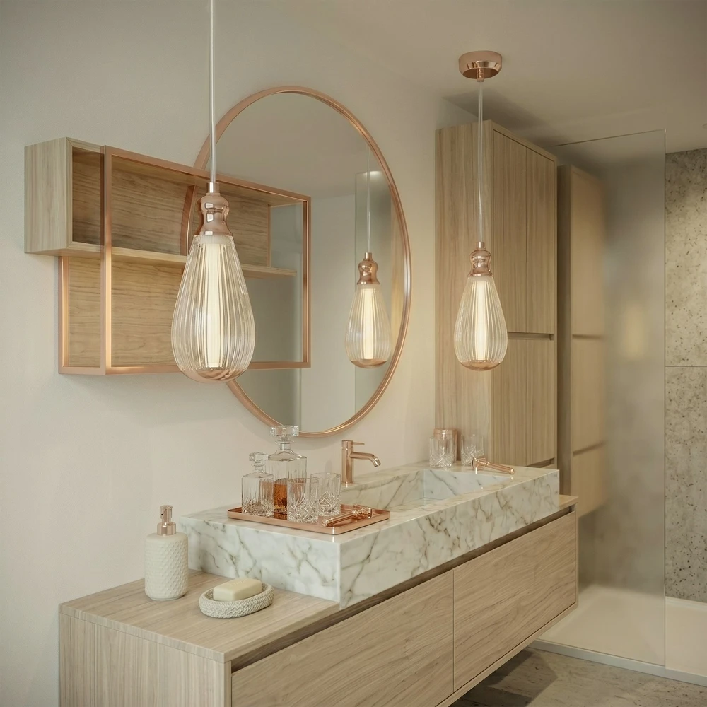 Pakabinamas šviestuvas Toolight Pakabinamas lubų šviestuvas LHJ120-CP light rose auksinis