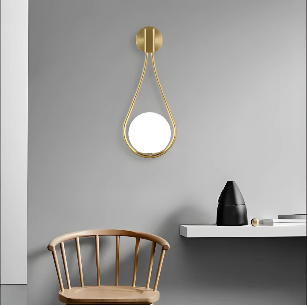 Pakabinamas šviestuvas Toolight Sieninė lempa G094-1W GOLD Baltas