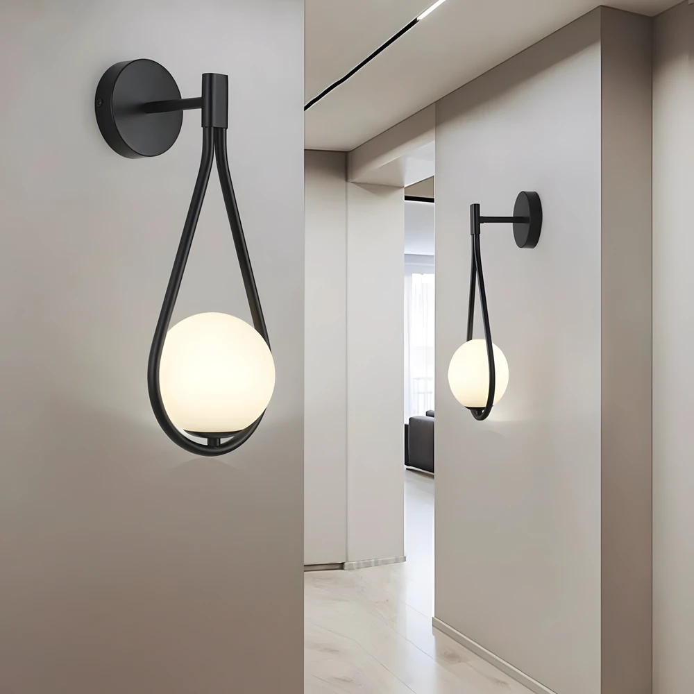 Pakabinamas šviestuvas Toolight Sieninė lempa G093-1W Juodas Baltas