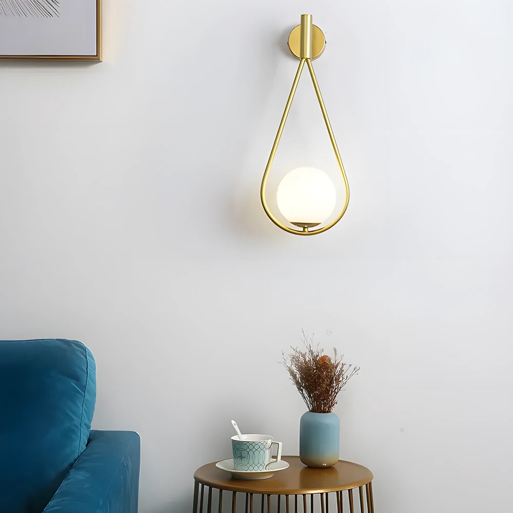 Pakabinamas šviestuvas Toolight Sieninė lempa G094-1W GOLD Baltas