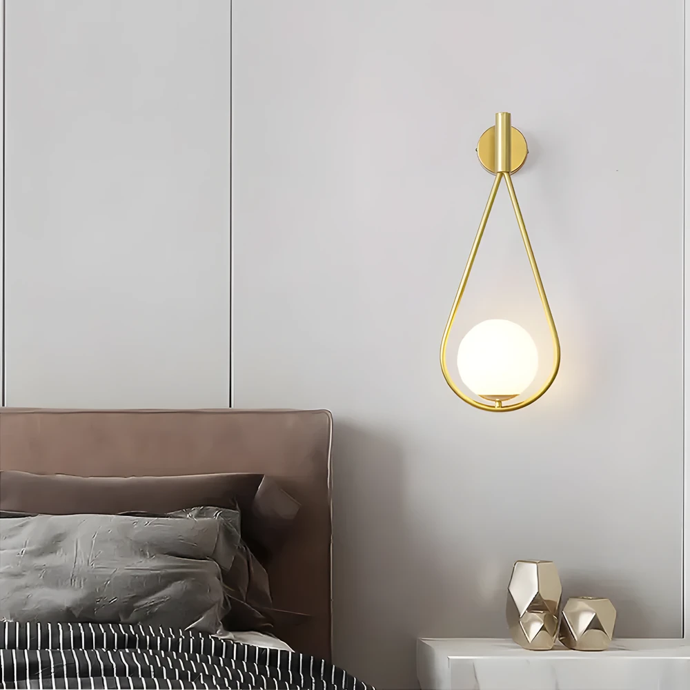 Pakabinamas šviestuvas Toolight Sieninė lempa G094-1W GOLD Baltas